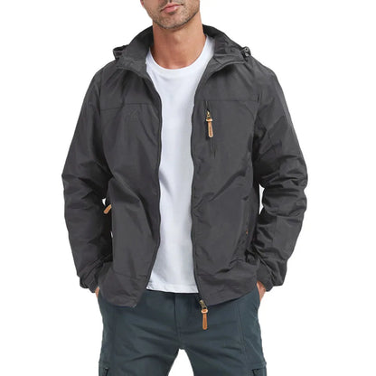 Outdoor Jacket for Men Camping Hiking Climbing Hooded Winproof Waterproof Slim Fit Outwear Zipper Breatable Fashion Jackets