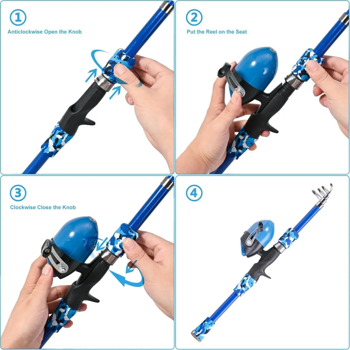 Set 2-Pack Telescopic Poles for Boys and Girls
