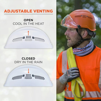Class C Safety Helmet in White, Durable and Comfortable for Work Protection