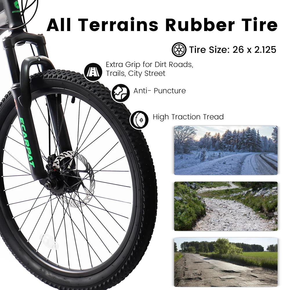 27.5 Inch Full Suspension Mountain Bike, Front and Rear Dual Shock Absorbers 21-Speed, Ideal for Travel and Fitness Enthusiasts
