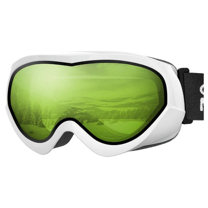 OutdoorMaster Kids Ski Goggles - Helmet Compatible Snow Goggles for Boys & Girls with 100% UV Protection