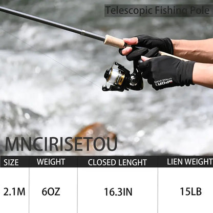 Fiber Fishing Pole Combo Set Spinning Reel, 145pcs Accessories Kit