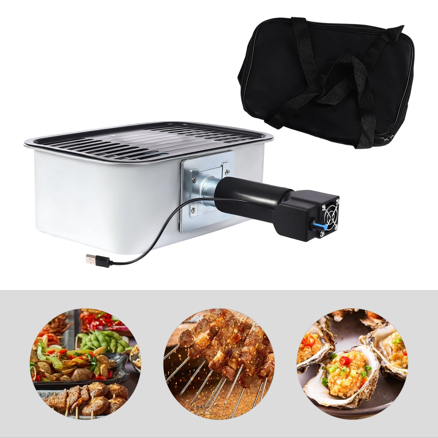 Portable Camping Barbecue Grill 2500-5500rpm Non-stick Outdoor Barbecue Grill With Carrying Bag For Hiking, Camping