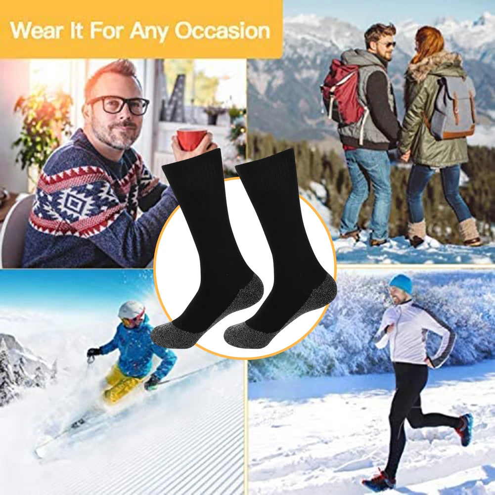 Breathable Constant Temperature Stockings Acetate Fibers Keep Warm Ski Stocking Unisex Compression Stockings for Indoor Outdoor