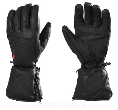 Savior Full Leather Electric Heated Gloves with Battery Powered for Sports Skiing Motorcycling Riding Fishing Hunting SHGS06