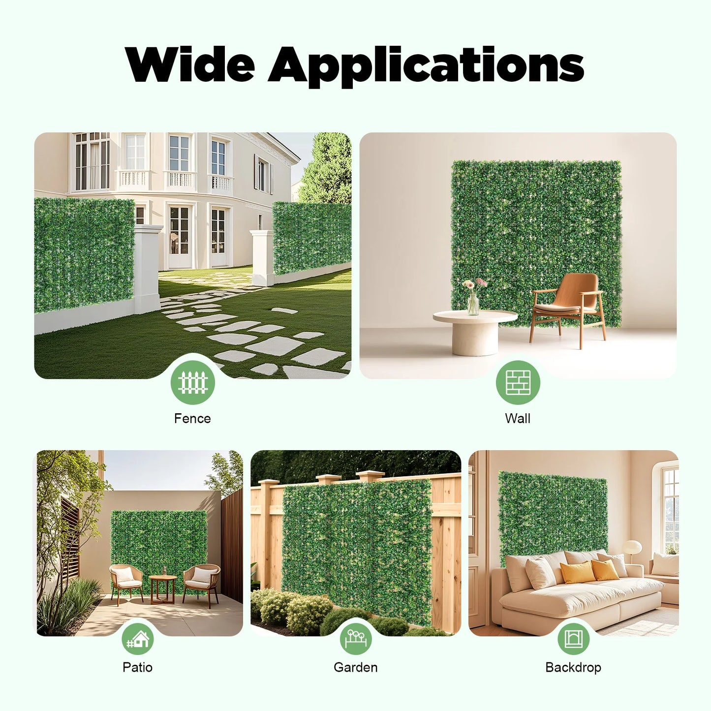 12 Pcs Artificial Grass Wall Panel