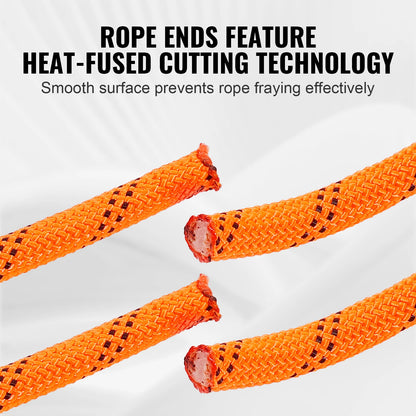 SucceBuy 220ft Dual-Weave Polyester Rope 48-Strand Outdoor Accessories Emergency Cord for Camping Swinging Rappelling Rescue