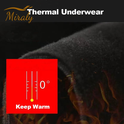 New 2-pieces Winter Warm Men Underwear Set Fleece Thermal Undershirts Long Johns Compression Tights Fitness Sports Tracksuit Set
