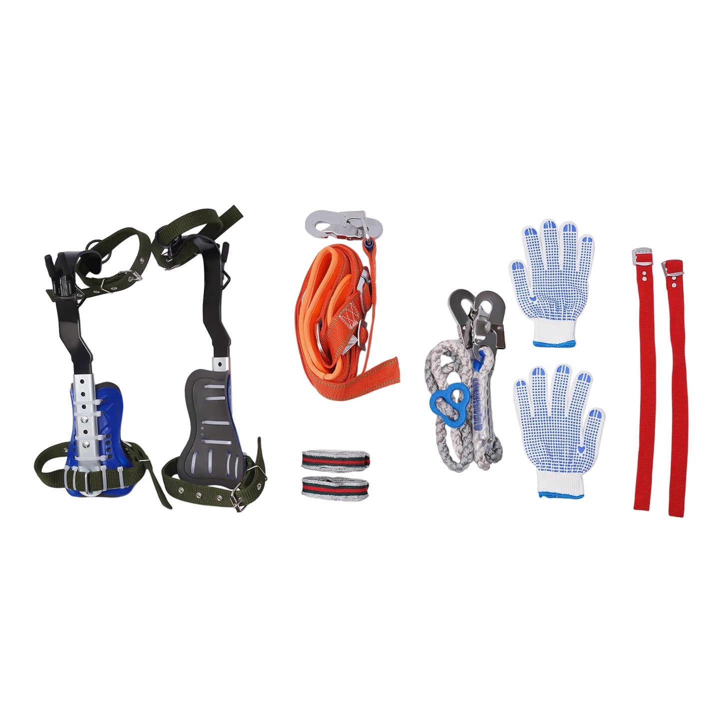 330lbs Rated Tree Climbing Equipment, Galvanized Steel Claws with Non-Slip Pedals & Adjustable Safety System for Outdoor Work