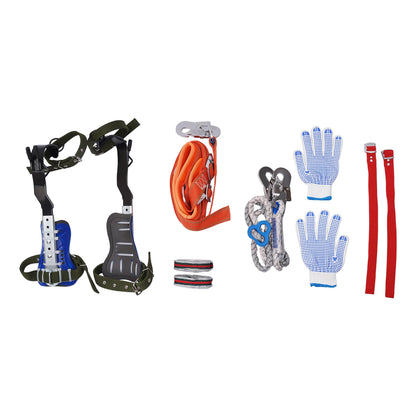 330lbs Rated Tree Climbing Equipment, Galvanized Steel Claws with Non-Slip Pedals & Adjustable Safety System for Outdoor Work