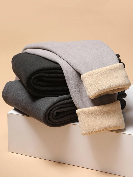 Winter Warm Mens Warm Leggings Tight Men's Long Johns Fleece Wool Warm Underwear Elastic Tights Male Thermal Warm Pants
