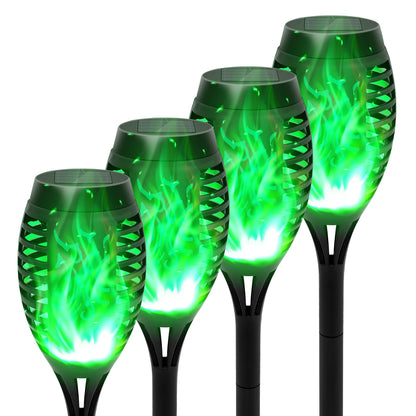 4/6/8/12Pcs Solar Flame Torch Light LED Flickering Outdoor Decoration Powered For Lawn Path Yard Patio Floor Night Lamp