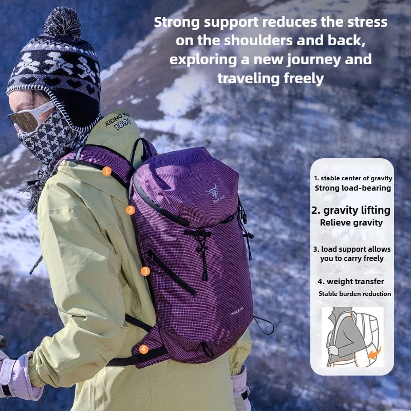 11L Lightweight Waterproof Hiking Backpack Wear-Resistant Packable Outdoor Travel Camping Daypack with Large Capacity