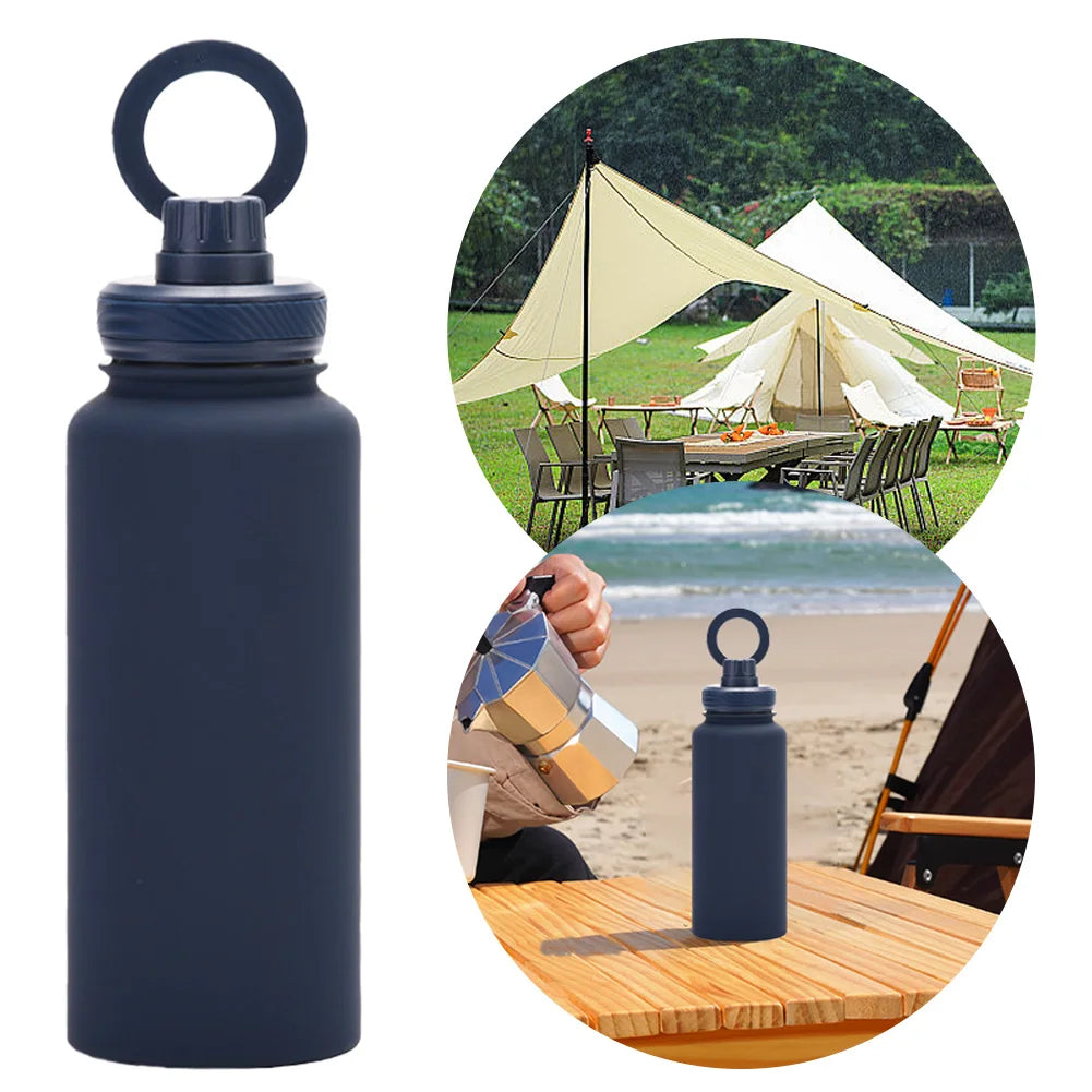 For MagSafe 1000ML Insulated Bottle Water Bottle with Rotating Phone Holder Thermal Water Cup Vacuum Cup for Outdoor Sports