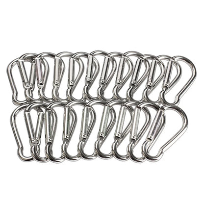 20pcs Carabiner Snap Hooks Alluminum Alloy Carabiner Clip Lightweight Quickly Attached Fixing for Fishing Hiking