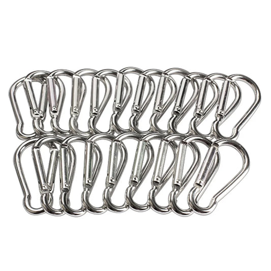 20pcs Carabiner Snap Hooks Alluminum Alloy Carabiner Clip Lightweight Quickly Attached Fixing for Fishing Hiking