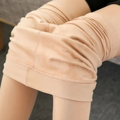Skin Color Nudity Nude Bottoming Pants Plus Velvet Bare Leg Artifact Winter Pantyhose Thermal Pantyhose Women Stockings