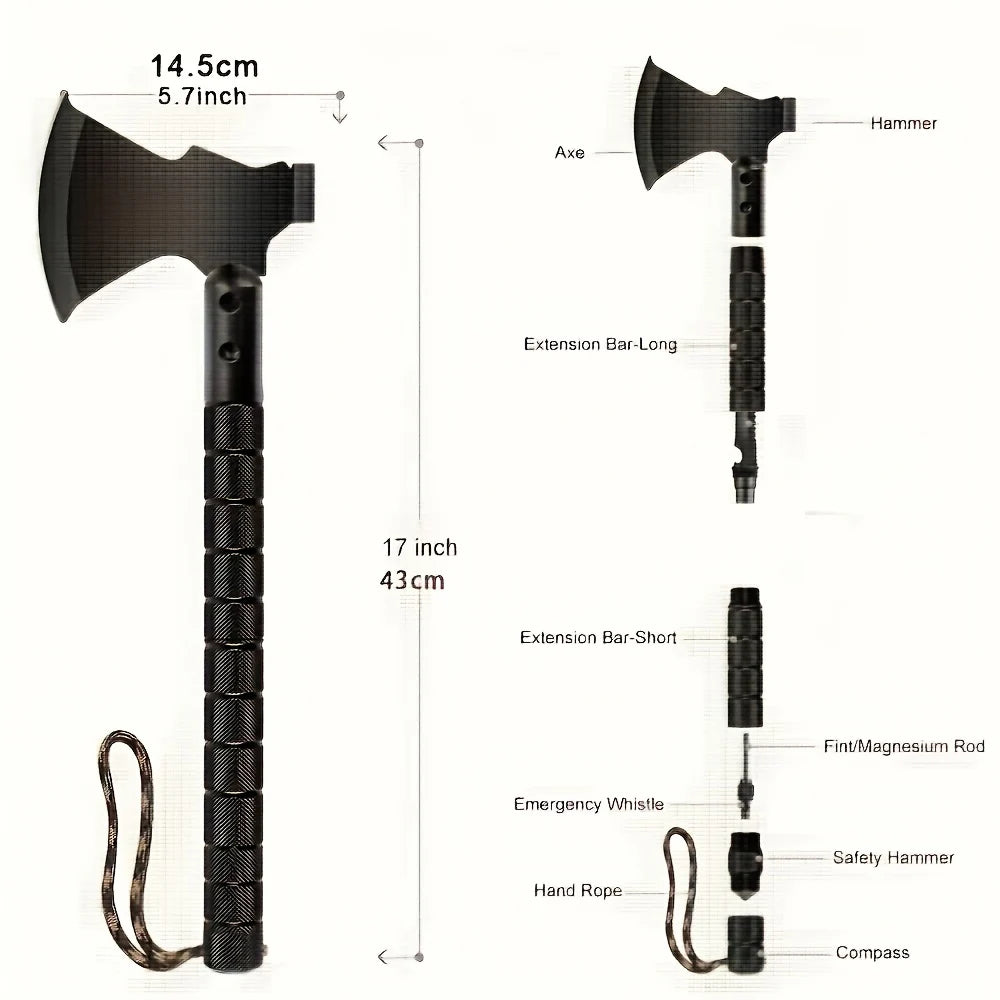 Camping axe, folding survival axe, tactical camping axe, outdoor adventure weapon, survival camping axe, folding tactical axe, a