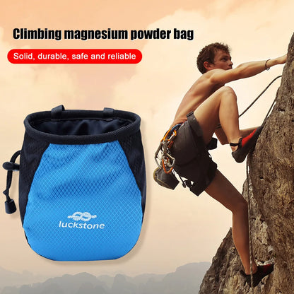 Talcum Powder Bag Waterproof Polyester Chalk Bag Adjustable Belt Weightlifting Pouch Tear Resistance for Outdoor Climbing