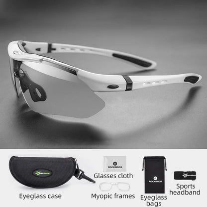 ROCKBROS Bicycle Glasses Photochromic Lens Outdoor Eyewear Goggles UV400 Sports Riding Cycling Sunglasses MTB Road Bike Glasses