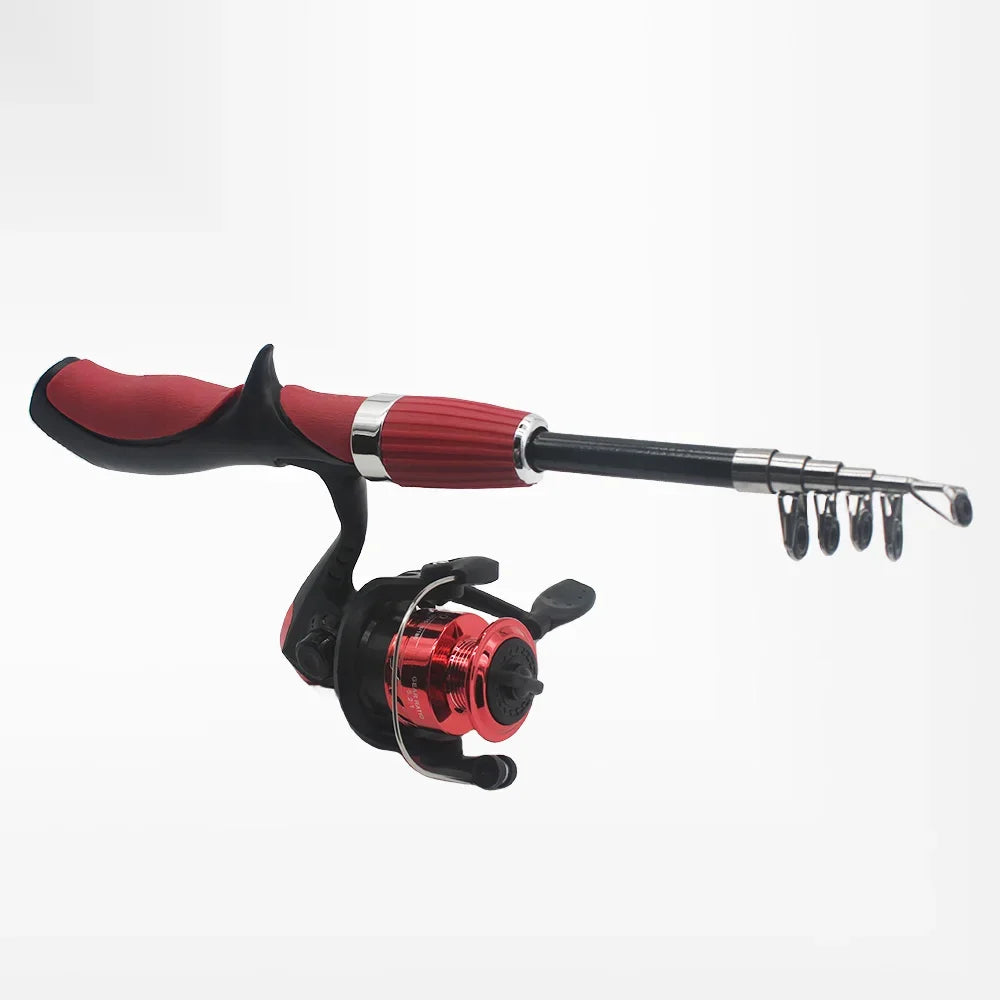 Child Telescopic Fishing Rods With Spinning Reel