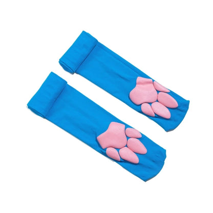 Cat Paw Thigh High Stocking Cosplay Paw Pad Socks Kitten Paw Over Knee Stockings