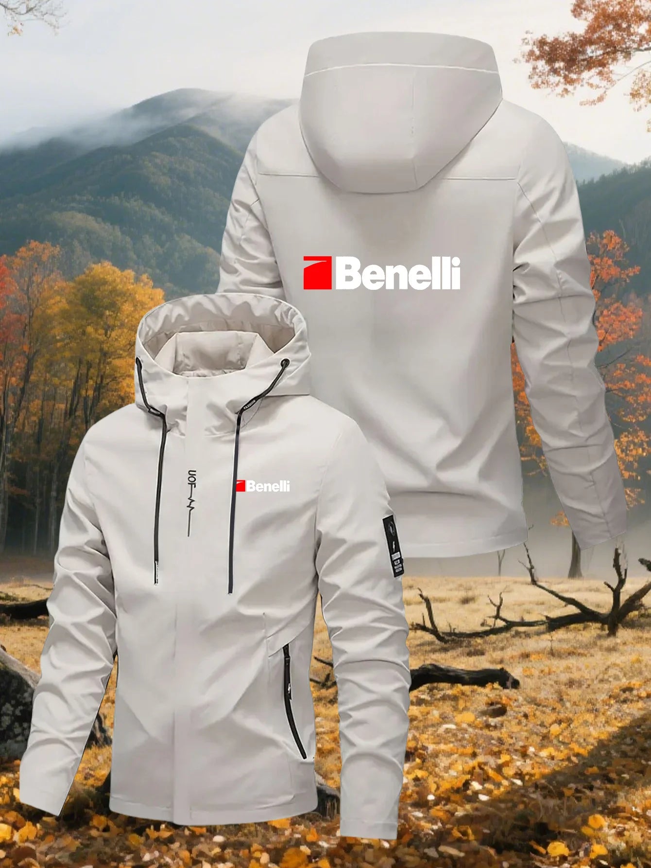 Men's hooded outdoor jacket, suitable for hiking, mountaineering, and daily travel, breathable and durable. Sports windbreaker