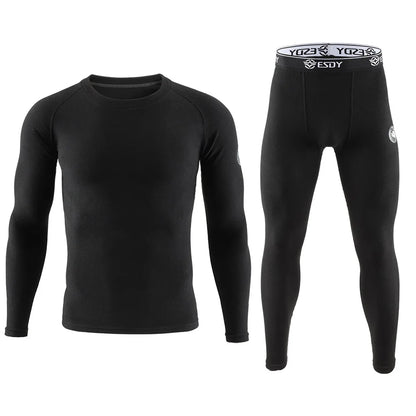 New Winter Men's Thermal Underwear Warm Sports Long Johns High Quality Elasticity Cycling Fitness Underwear Set