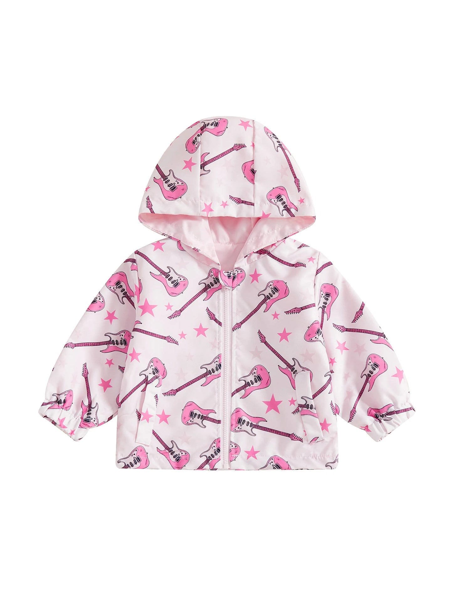 Cute Baby Girl Winter Hoodies Long Sleeve Floral Animal Print Zip Up Hooded Sweatshirt Toddler Jacket Outerwear Coat