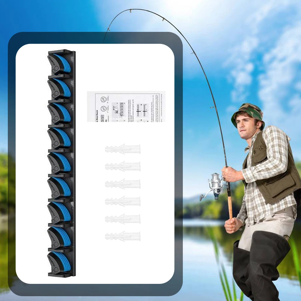 Storage Hanging Bracket Display Hanger for Storing 9 Rods