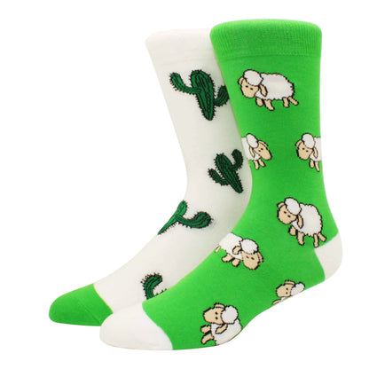 High Quality Combed Cotton Socks food Pattern Long Tube Funny Happy Men Socks Novelty Skateboard Crew Casual Crazy Socks