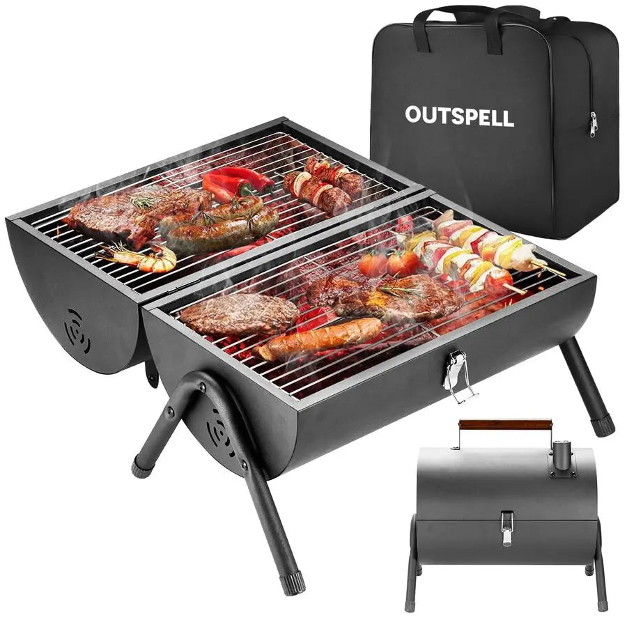 Charcoal Grill Outdoor Stove BBQ Easy to take Two Side Carbon Griller
