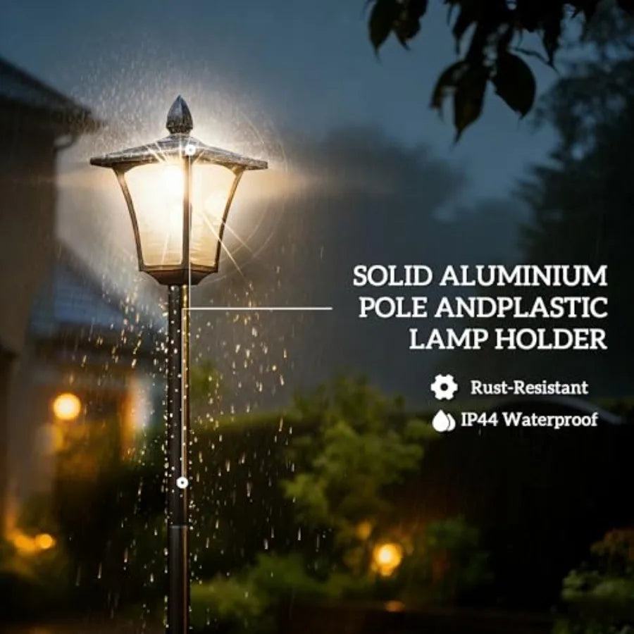 63 Solar Lamp Post Lights 2 Pack Waterproof LED Solar Light Posts with Planter Outdoor Lamps for Patio Backyard Pathway Garden