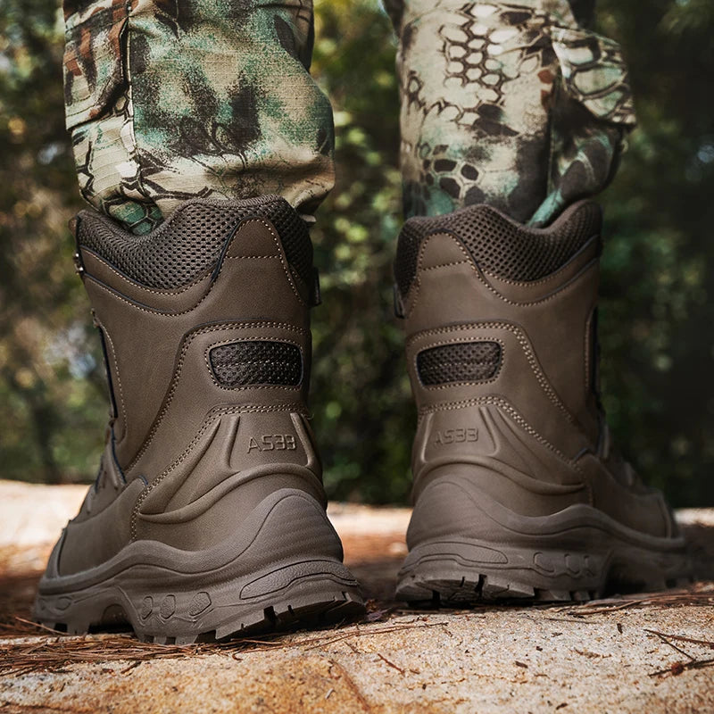 Men's hiking boots outdoor combat walking tactical casual boots versatile fashion boots