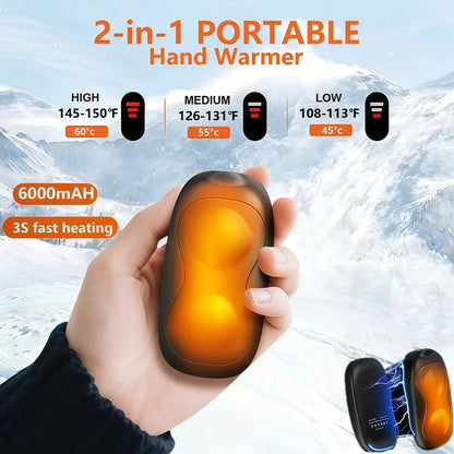 Hand Warmers Rechargeable, 2 Pack,  Electric Handwarmers,  Long Heating USB Pocket Hand Warmers