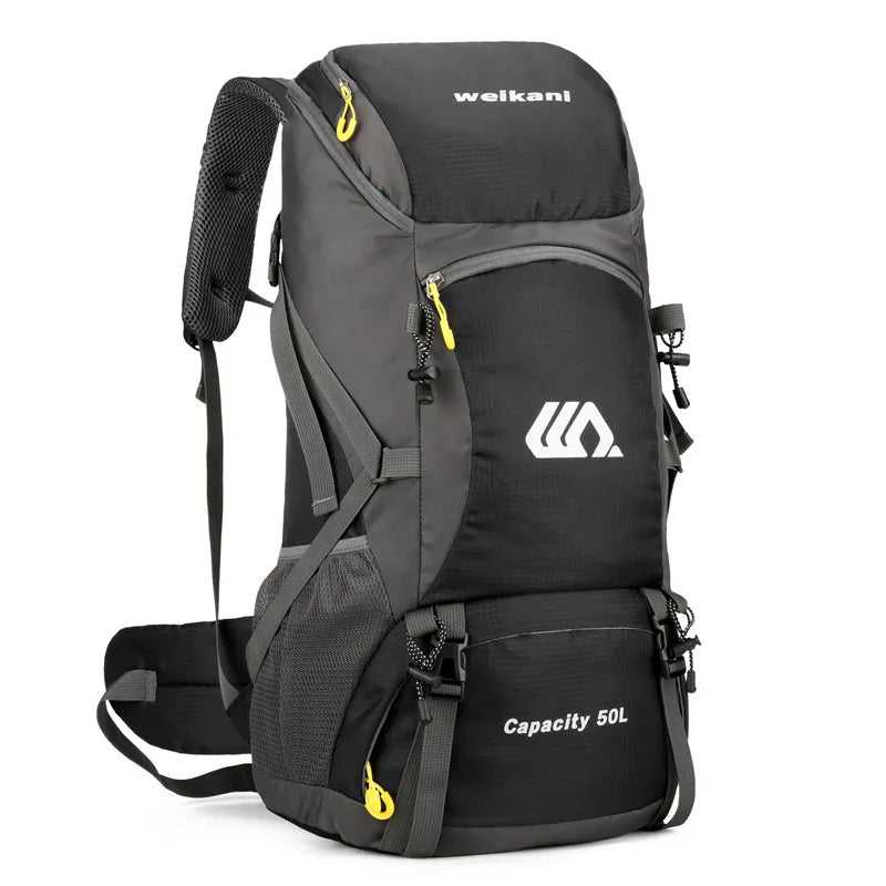 50L Travel Backpack Camping Bag For Men Large Hiking Bag Tourist Rucksack Waterproof Outdoor Sports Climbing Mountaineering Bag