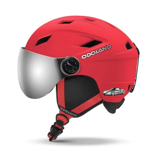 Kids Ski Helmet with 2-in-1 Visor Goggles, Adjustable Snowboard Helmet with Magnetic Buckle Strap for Ages 5-12, S(20.47-21.65")