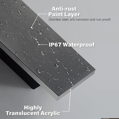 Outdoor Porch Wall Light 10%-100% Smart Triac Dimming Garden Corridor Lighting IP67 Waterproof Sconce Rust-Proof Stainless Steel
