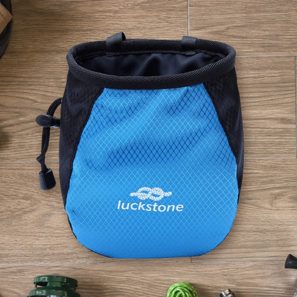 Talcum Powder Bag Waterproof Polyester Chalk Bag Adjustable Belt Weightlifting Pouch Tear Resistance for Outdoor Climbing