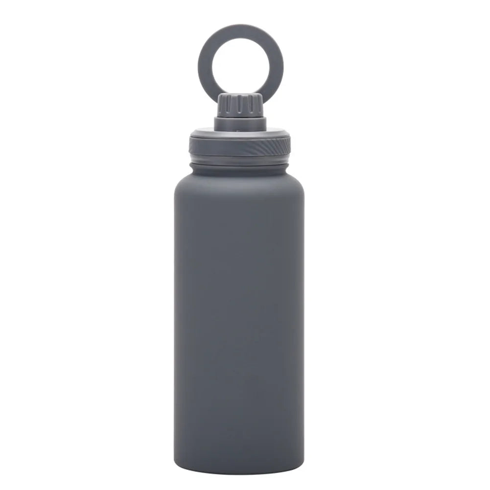 For MagSafe 1000ML Insulated Bottle Water Bottle with Rotating Phone Holder Thermal Water Cup Vacuum Cup for Outdoor Sports