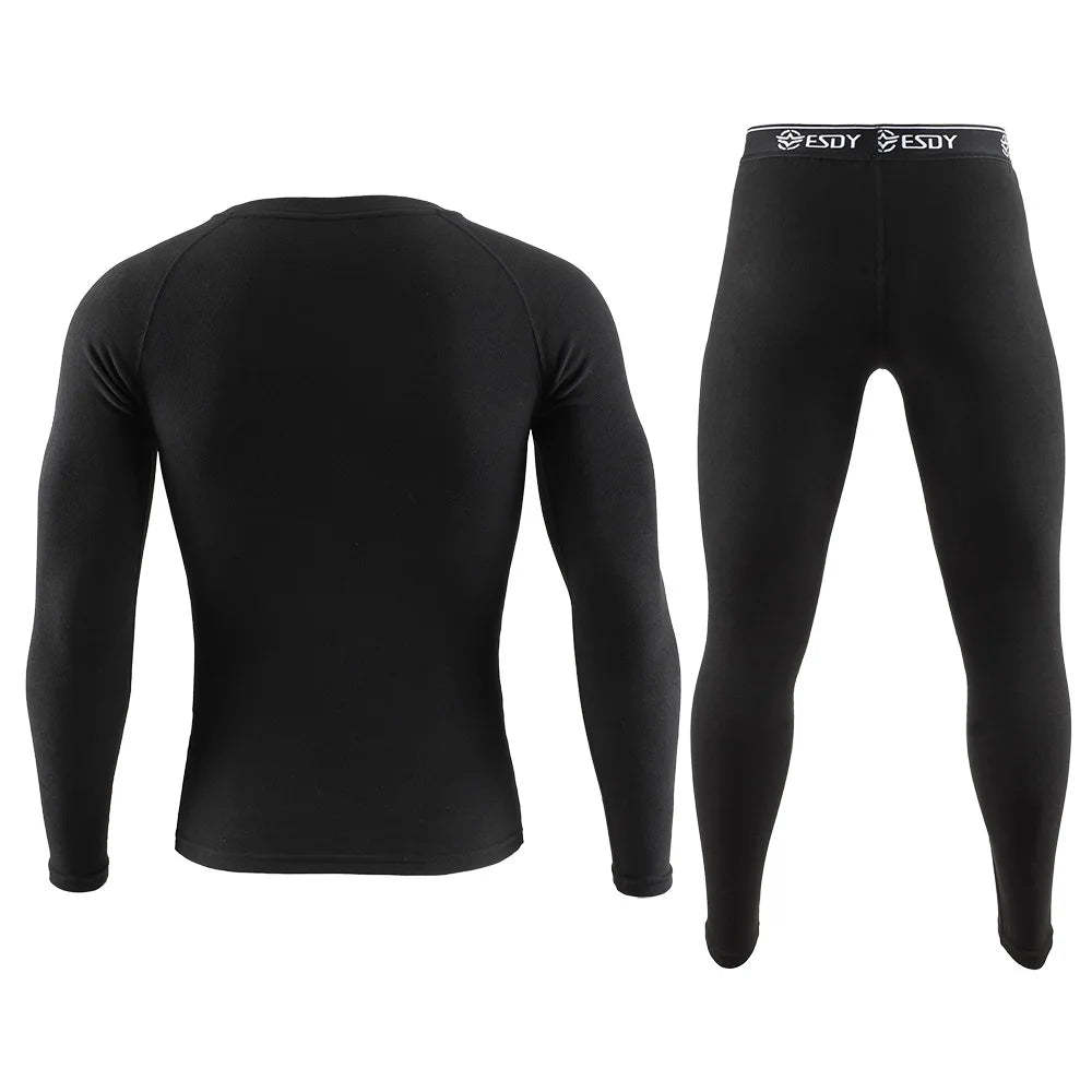 New Winter Men's Thermal Underwear Warm Sports Long Johns High Quality Elasticity Cycling Fitness Underwear Set