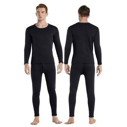 Men'S Thermal Underwear Thin Base Cotton Sweater Winter Thermo Shirt Tops Pants Set Thermal Clothing Set Skiing Underwear Set
