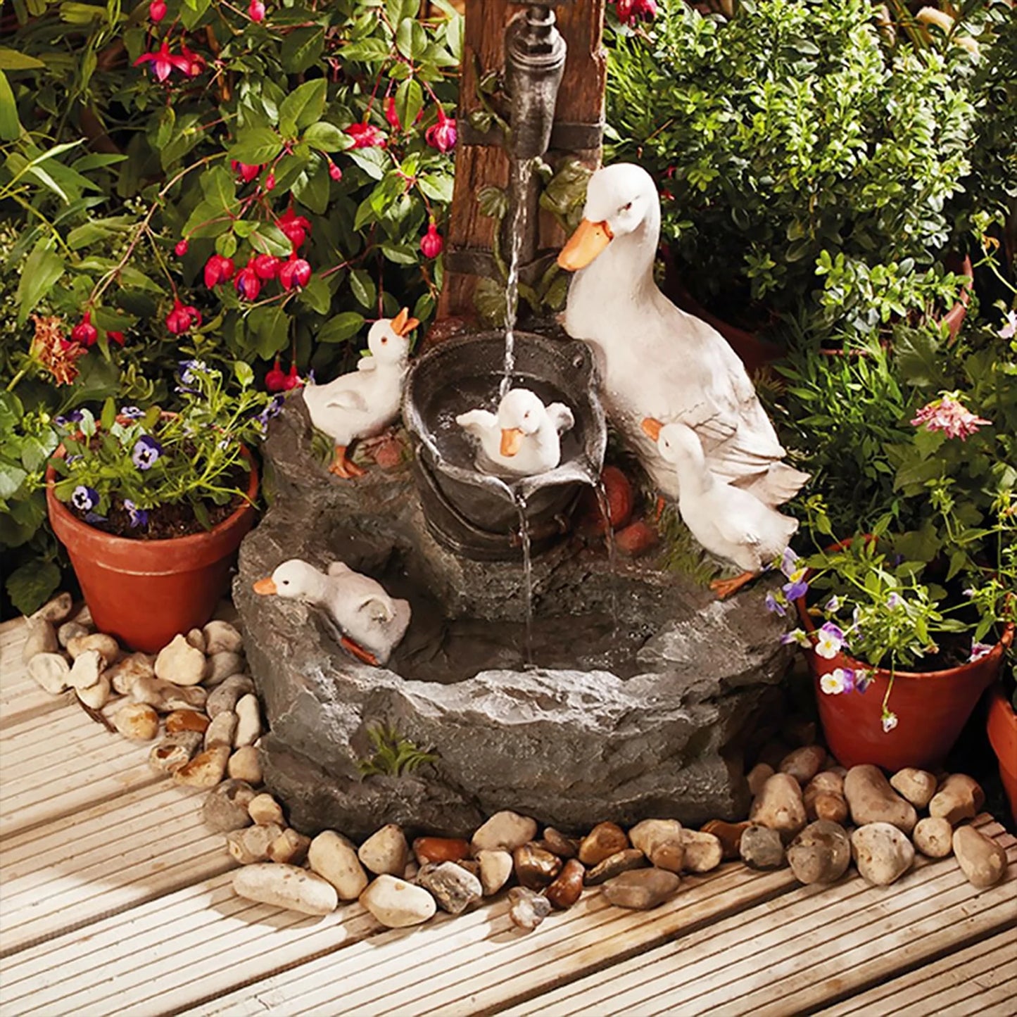 Duck /Squirrel  Water Fountain
