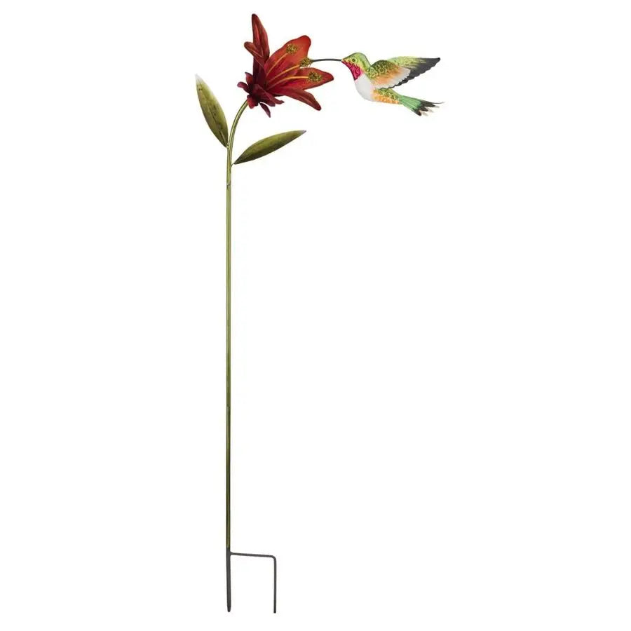 Hummingbird Flower Garden Stake