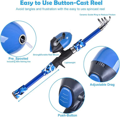 Set 2-Pack Telescopic Poles for Boys and Girls