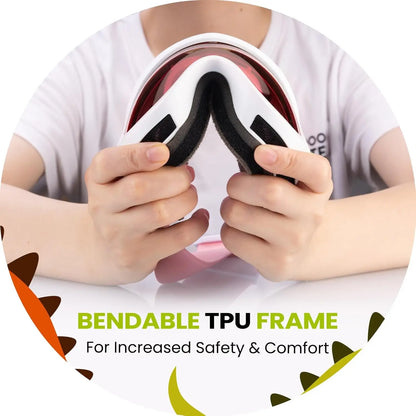 OutdoorMaster Kids Ski Goggles - Helmet Compatible Snow Goggles for Boys & Girls with 100% UV Protection