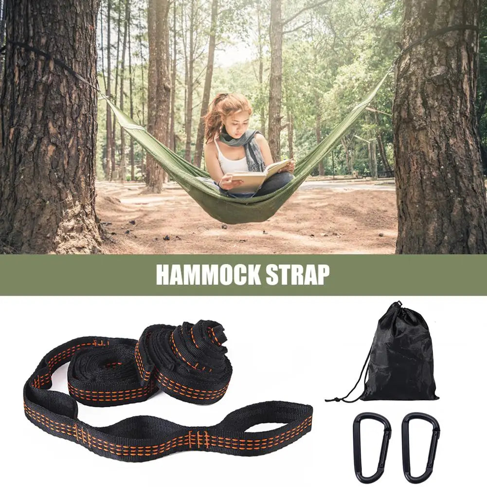 3m Outdoor Hiking Hammock Rope Wear Resistant High Strength Tree Hanging Swing Fixing Straps Hammocks Accessories