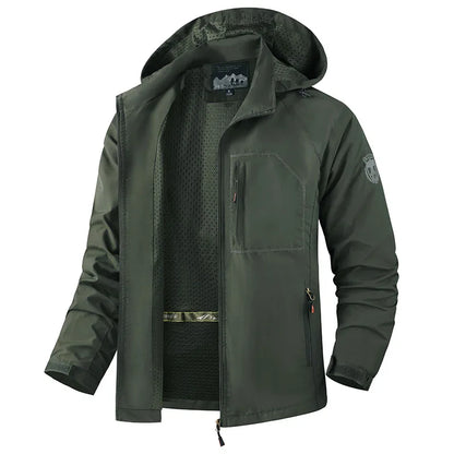 Camping Hiking Jacket Men Spring Autumn Outdoor Sports Breathable Coats Climbing Trekking Windbreaker Travel Waterproof Jacket