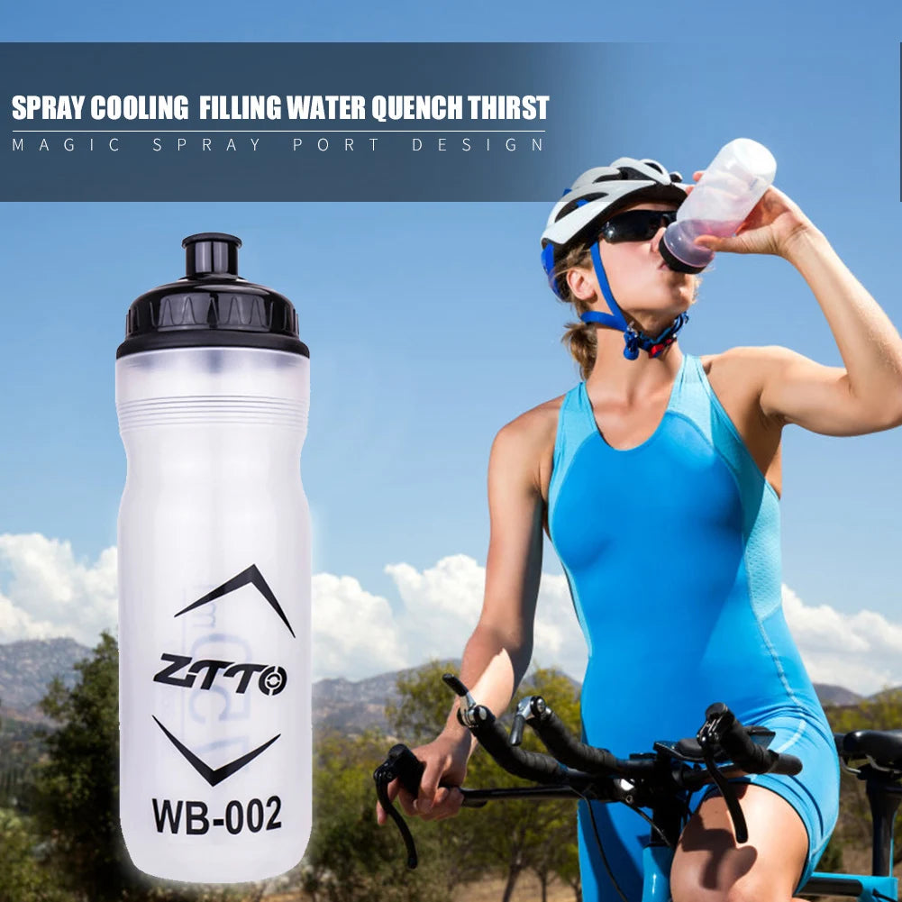 5-1SET Bicycle Water Drink Bottle Outdoor Plastic Portable Cycling Ultralight Leak-proof Kettle Bottle 750ml Cycling Accessory