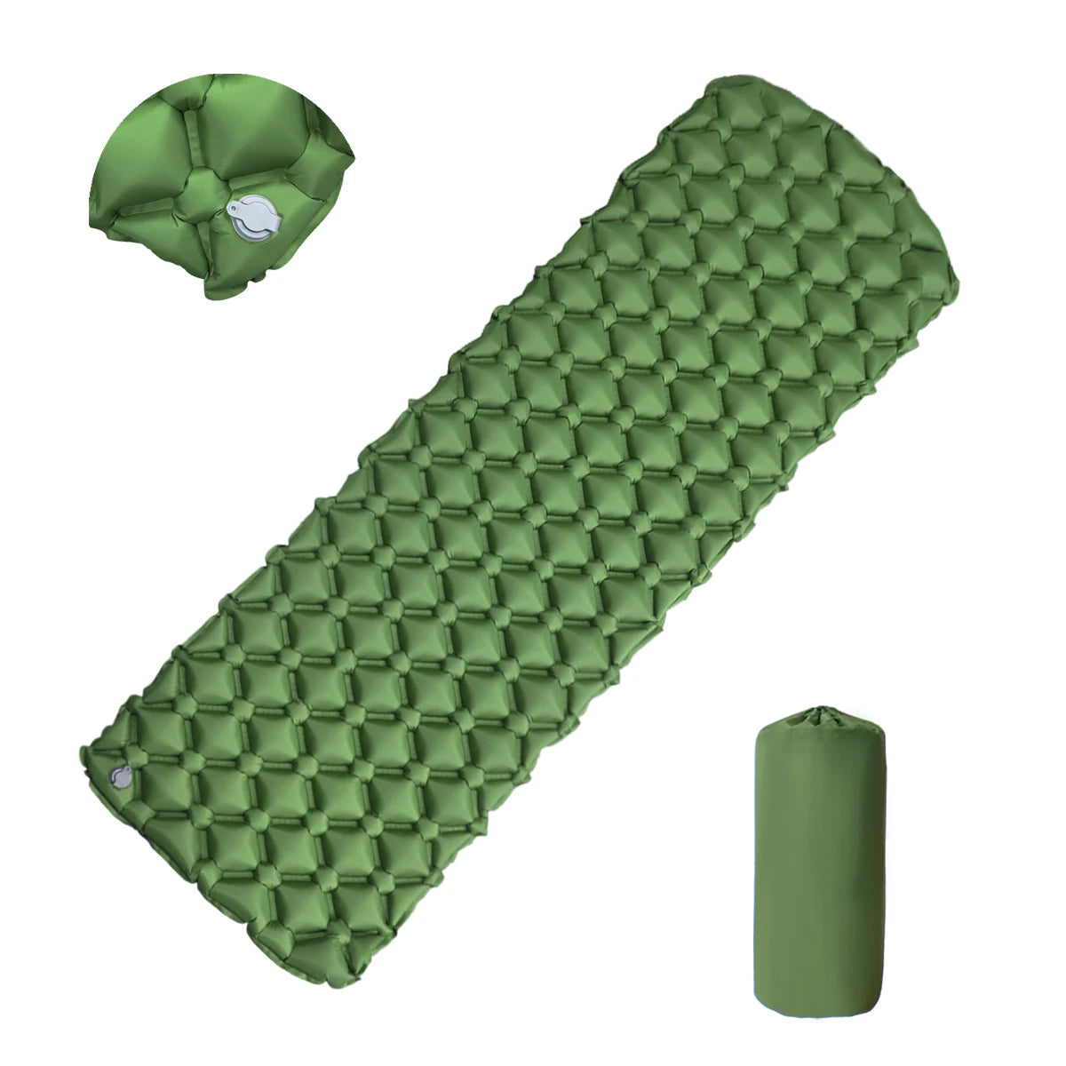 Camping Inflatable Mattress In Tent Folding Camp Bed Sleeping Pad Picnic Blanket Travel Air Mat Camping Equipment